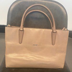 NEW COACH Satchel - Beautiful Light Tan Leather - Excellent ! Tory Burch